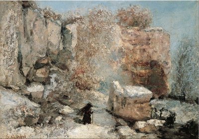 Effet de neige dans une carrière - Gustave Courbet